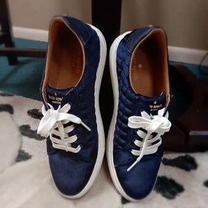 Kate Spade | Navy Velvet Fleet Sneaker | Size 8